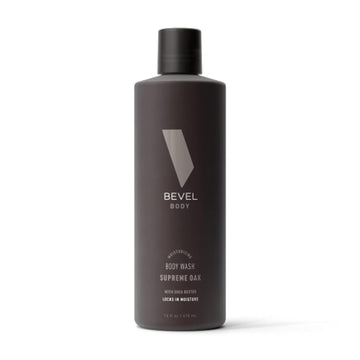 Bevel Moisturizing Body Wash for Men - Supreme Oak Scent with Shea Butter, Vitamin B, and Coconut Oil, 16 Oz (Packaging May Vary)