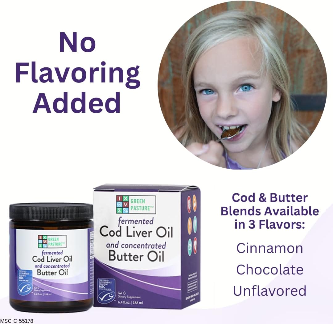 Green Pasture Butter Oil/Fermented Cod Liver Oil Blended Gel - 6.4 oz.