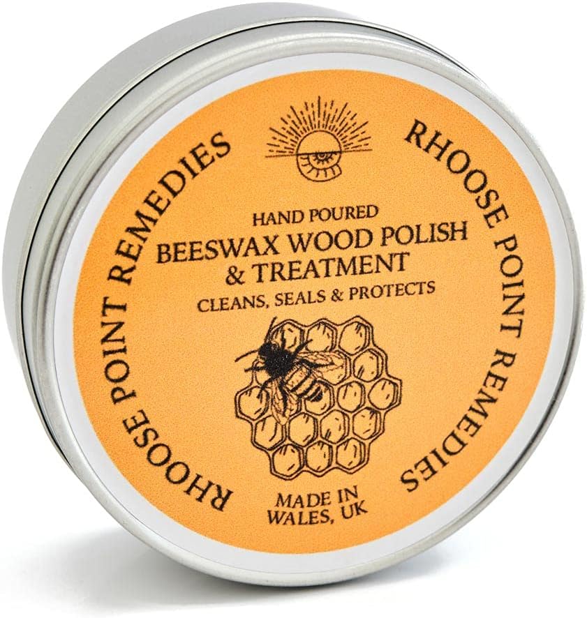 Beeswax Furniture Polish & Conditioner for Wood Enhances the Natural Beauty of Oak Pine Beech & More Seals & Protects for a Perfect Finish Bees Wax Polish (Natural, 3.4 Fl Oz)