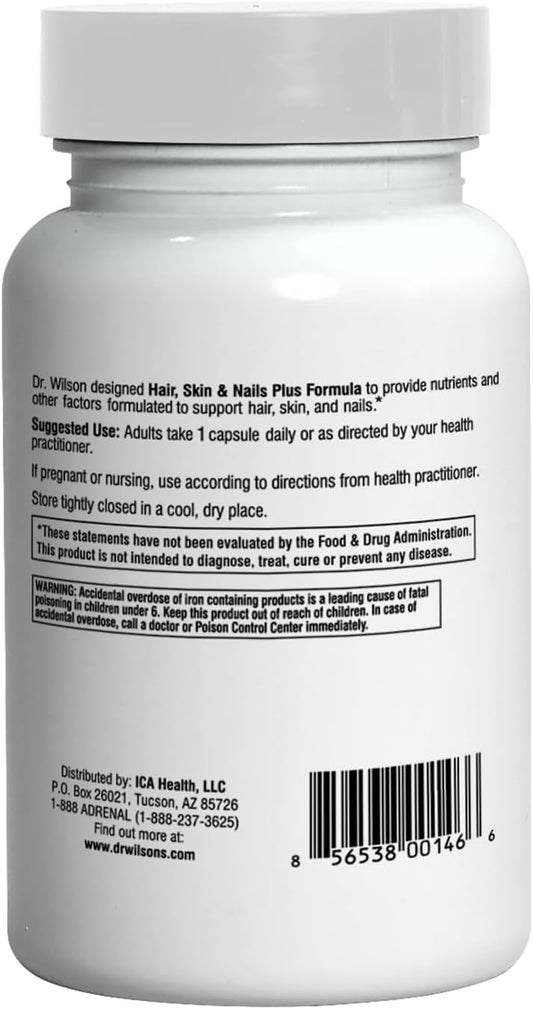 Dr. Wilson'S Hair, Skin & Nails Plus Formula 100 Capsules Nutrient Sup