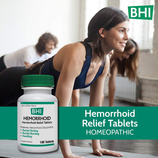 BHI Natural Hemorrhoid Relief Soothes Burning, Swelling, Itching, Rect