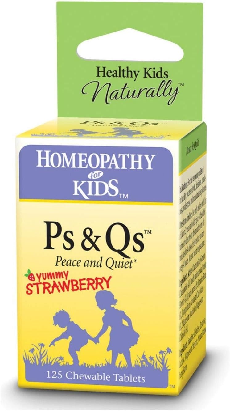 Herbs For Kids Ps & Qs, Chewable, Strawberry (Carton) | 125ct : Health & Household