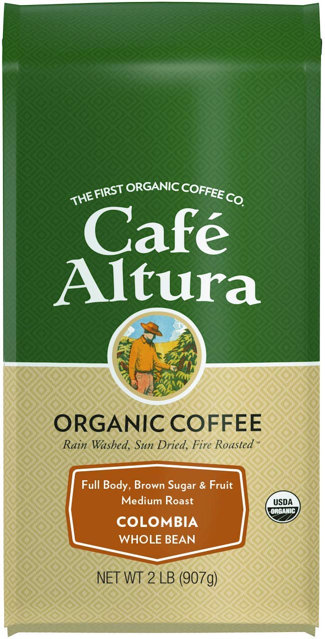 Cafe Altura Whole Bean Organic Coffee, Colombian