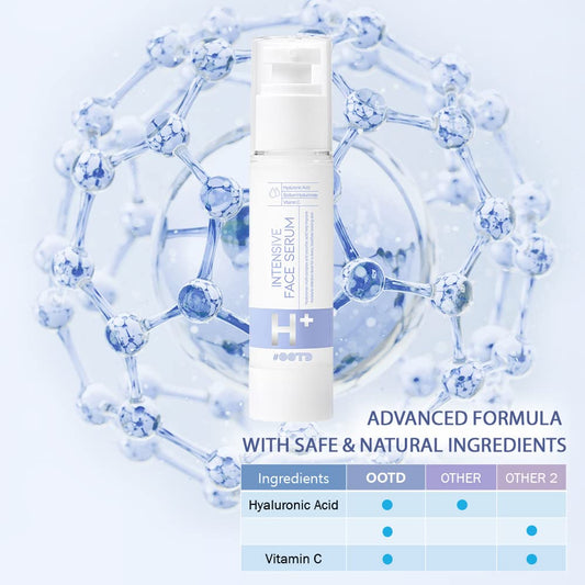 Intensive Hydrating Serum Moisturizing Face Serum Korean, Hydrating, Revitalizing, Hyaluronic Acid, Sodium Hyaluronate, Vitamin C Facial Cream 50G