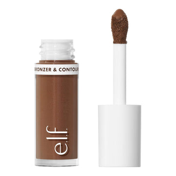 E.L.F. Camo Liquid Bronzer & Contour, Silky Highly Pigmented Formula, Creates A Long-Lasting Bronzed Glow & Natural Look, Vegan & Cruelty-Free, 4 Light/Medium