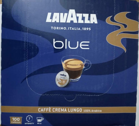 Lavazza Blue Caffe Crema Lungo, 31.7 Oz (Pack Of 100)