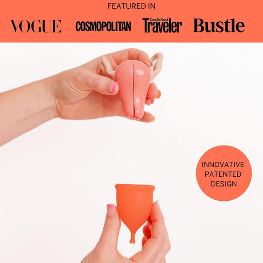 Pixie Menstrual Cup - No Metals Or Toxins - 100% Medical-Grade Silicone - Ranked 1 For The Most Soft Reusable Period Cup - Wear 12 Hours - Tampon Alternative - Buy One We Give One (Large)