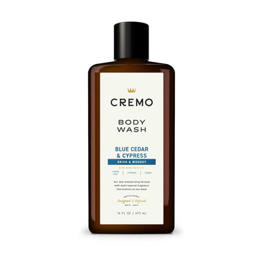 Cremo Rich-Lathering Blue Cedar & Cypress Body Wash For Men, A Woodsy Scent With Notes Of Lemon Peel, Cypress And Cedar, 16 Fl Oz