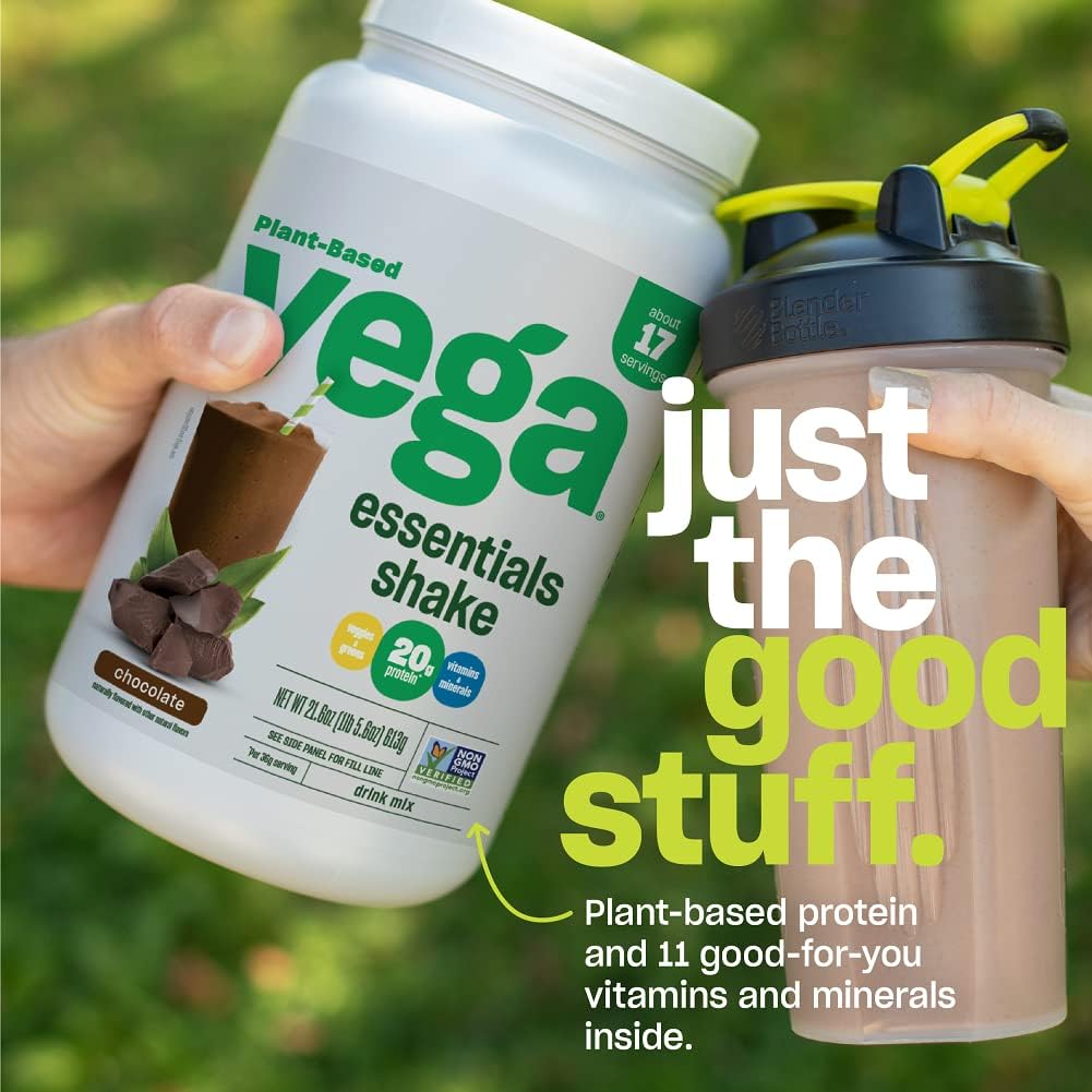 Vega Essentials Plant Based Protein Powder, Vanilla - Vegan, Superfood, Vitamins, Antioxidants, Keto, Low Carb, Dairy Free, Gluten Free, Pea Protein for Women & Men, 1.3 lbs (Packaging May Vary) : Health & Household