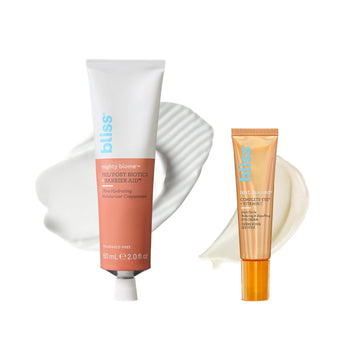 Bliss Mighty Biome Probiotic Moisturizer & Rest Assured Vitamin C Eye Cream - Hydrating, Brightening Skincare Duo