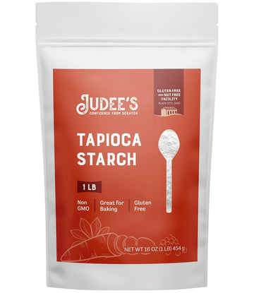 Judee’S Tapioca Starch 1 Lb - Non-Gmo, Gluten-Free And Nut-Free - Great For Gluten-Free Baking, Cooking, Thickening, And Making Boba - Packaged In The Usa