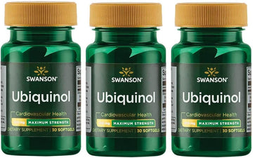 Swanson Maximum Strength Ubiquinol 200 Milligrams 30 Sgels (3 Pack)