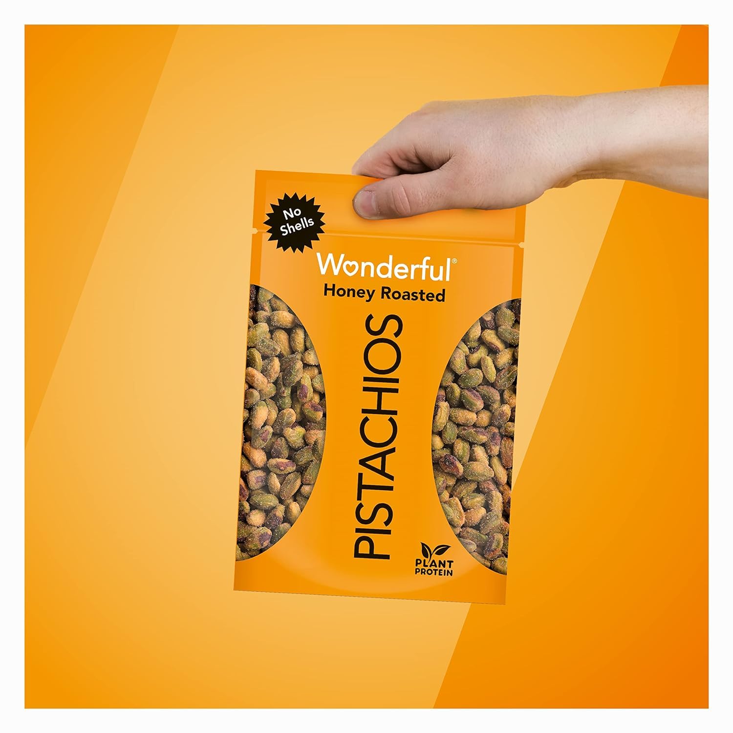 Wonderful Pistachios No Shells, Honey Roasted Nuts, 11 Ounce Resealable Bag, Protein Snacks, Gluten Free, Healthy Snacks