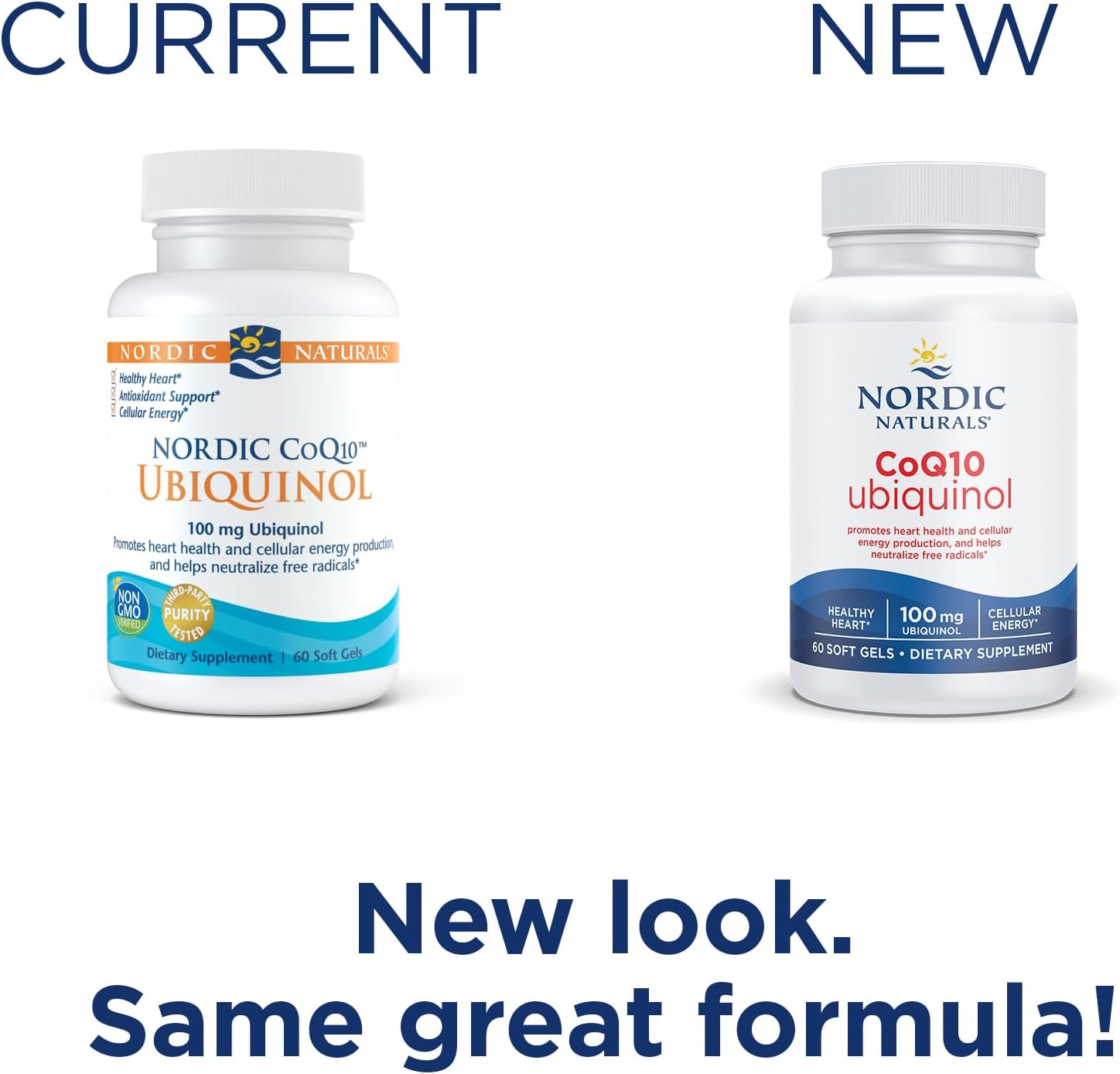 Nordic Naturals Nordic CoQ10 Ubiquinol - 60 Mini Soft Gels - 100 mg Coenzyme Q10 (CoQ10) Ubiquinol - Heart & Brain Health, Cellular Energy Production, Antioxidant Support - Non-GMO - 60 Servings : Health & Household