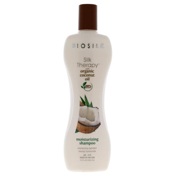 Biosilk Silk Therapy with Organic Coconut Oil Moisturizing Shampoo Unisex Shampoo 12 oz