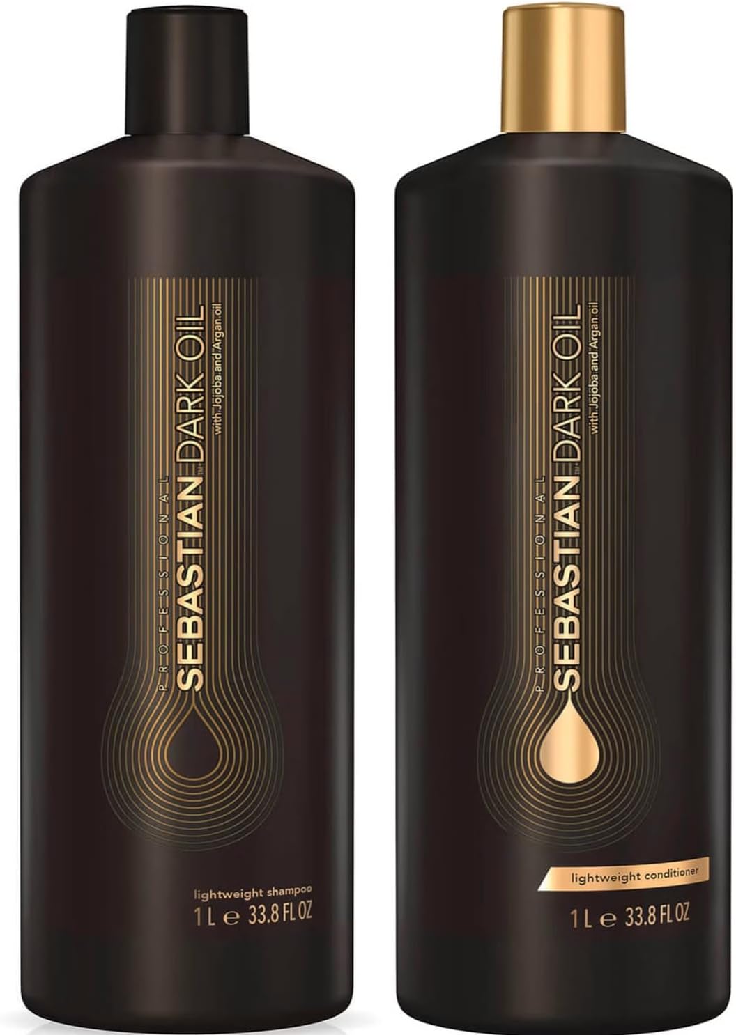 Sebastian Professional Dark Oil Lightweight Shampoo 1000Ml And Conditioner 1000Ml