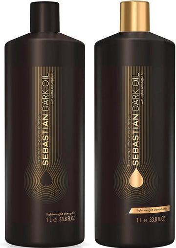 Sebastian Professional Dark Oil Lightweight Shampoo 1000Ml And Conditioner 1000Ml