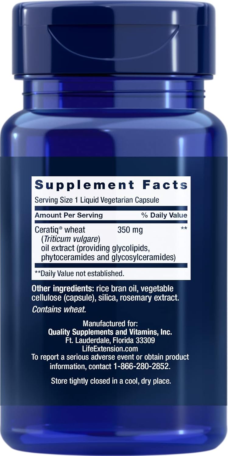 Life Extension Skin Restoring Ceramides, 30 Capsules (Pack of 3)