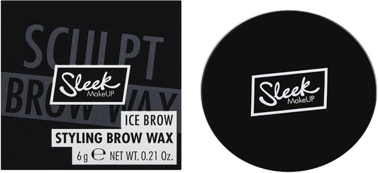 Sleek Makeup Ice Brow Styling Brow Wax, Holds Brows In Place All Day, Laminated Effect Brows, Clear, 6G