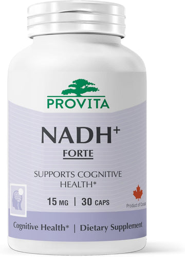 Nadh+ - High Potency Cellular Energy Booster - Supports Mental Clarity, Focus & Cognitive Health - 100% Vegan Formula (30 Capsules)