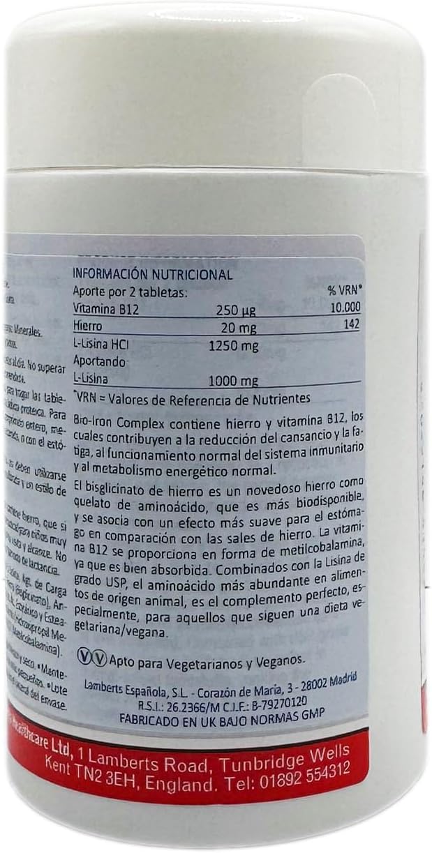 Lamberts Bio-Iron Complex 120 Tablets : Amazon.co.uk: Health & Personal Care