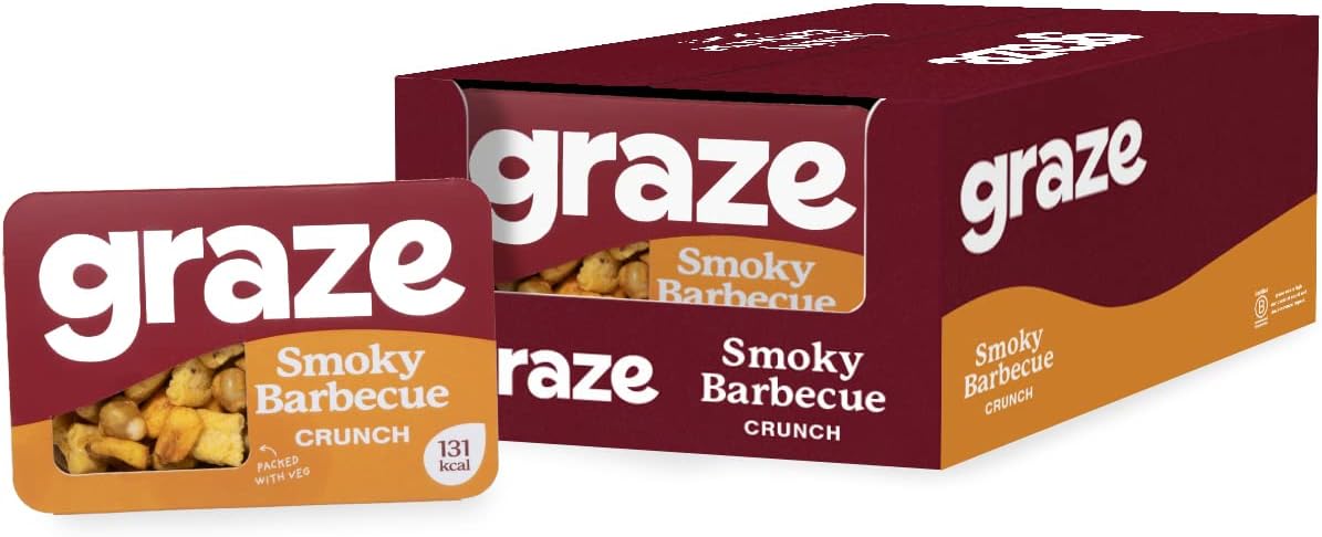 Graze - Bbq Snacks - Healthy Snacks Alternative For Crisps, Mixed Nuts & Pretzels - Perfect If You Love Corn, Broad Beans And Corn Hoops Mixed Savoury Vegan Snacks (9X28G Pack)