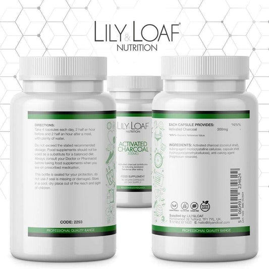 Activated Charcoal Gluten Free - Binds Digestive Waste And Reduces Gas - 22-Day Supply - 90 Vegan Capsules
