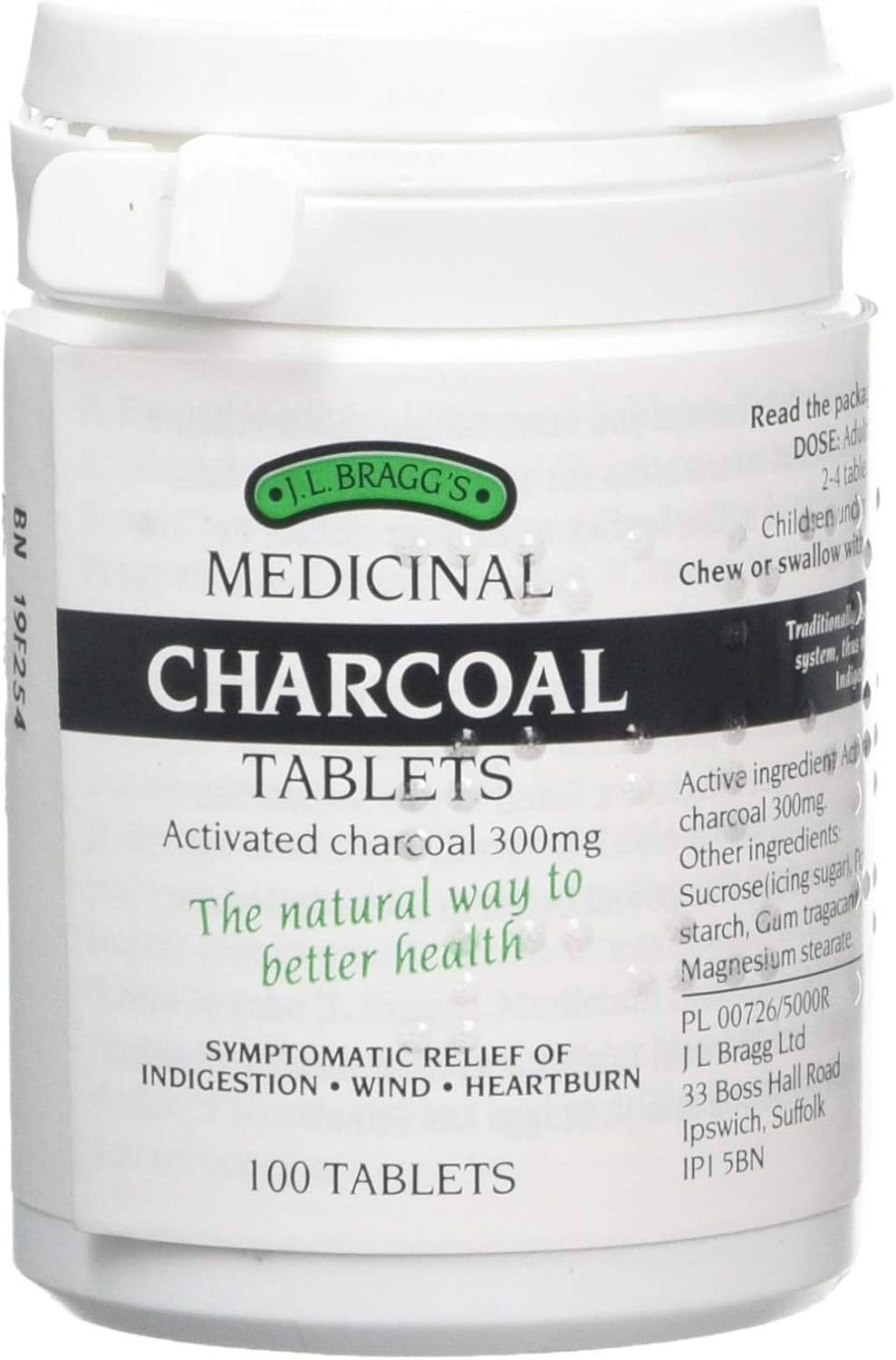 Bragg'S Medicinal Charcoal 100 Tablets