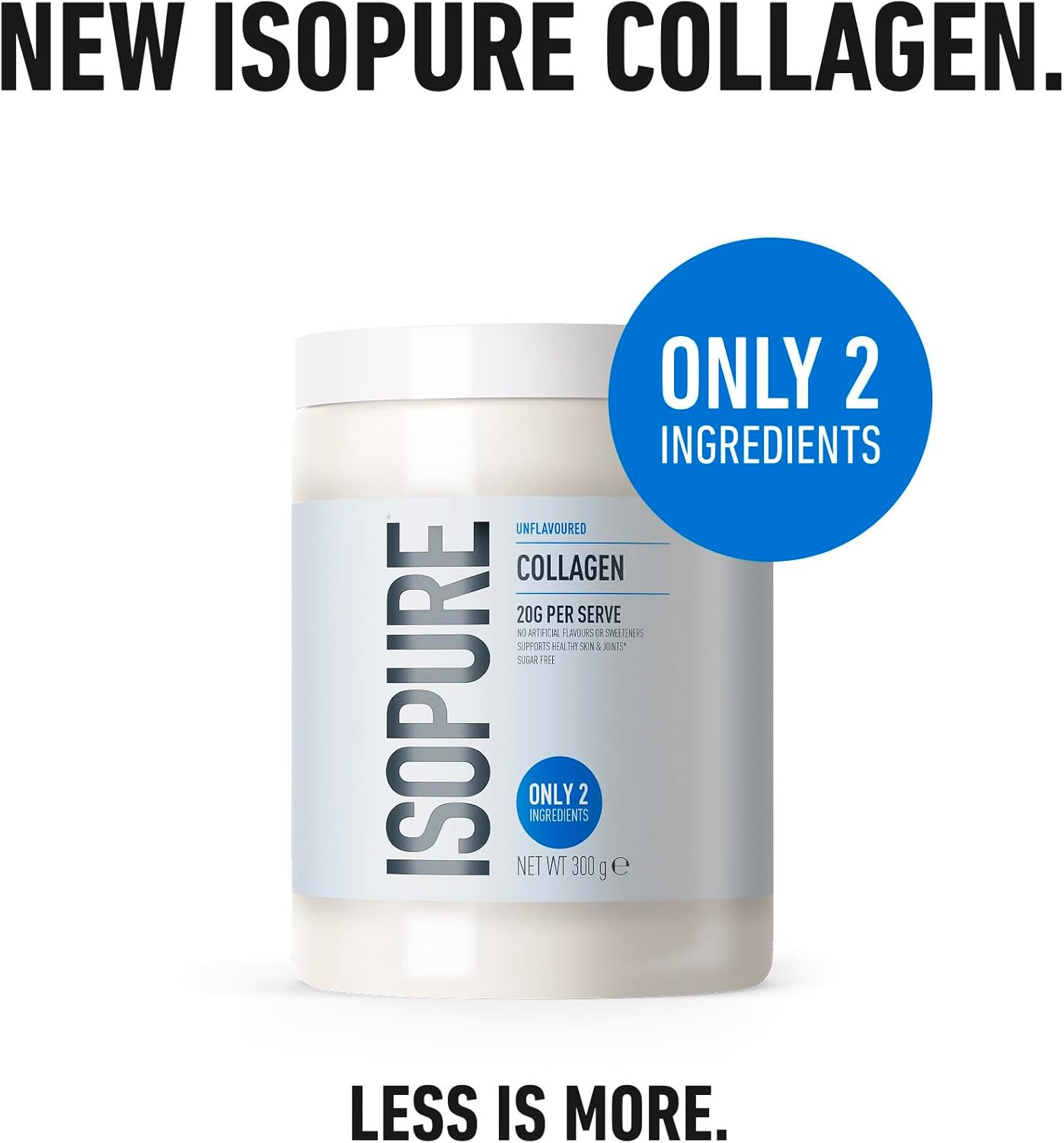 Isopure Collagen Powder Unflavoured with Vitamin C for Skin & Joint Support – 20 g Collagen per Serve, Sugar-Free, No Artificial Flavours or Sweeteners – 300 g : Amazon.co.uk: Health & Personal Care