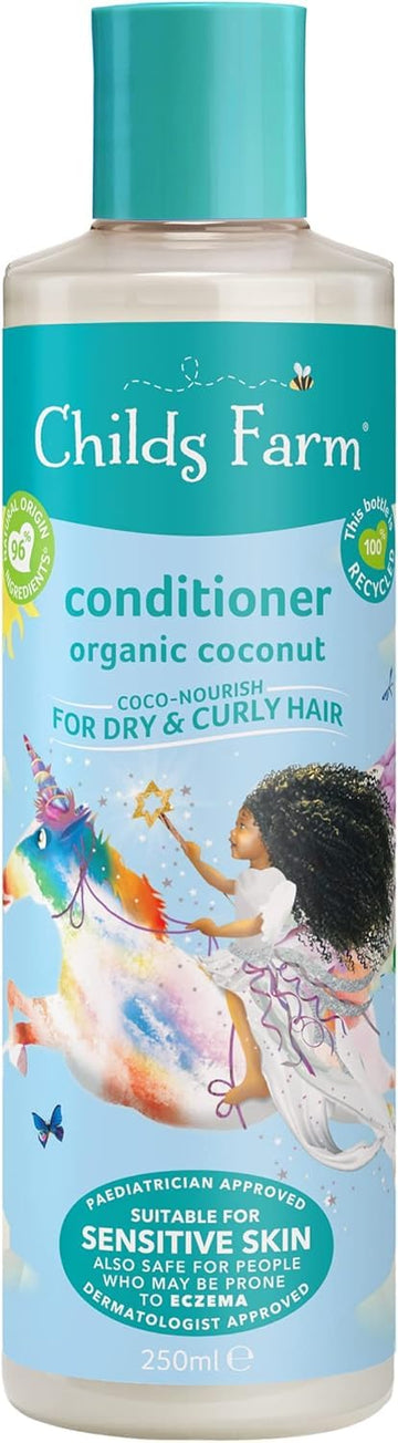 Childs Farm, Coco-Nourish Shampoo Contains Natural Corn And Coconut Cleansers To Gently Clean And Nourish Hair Leaving Curls Defined, 8.4 Fl Oz