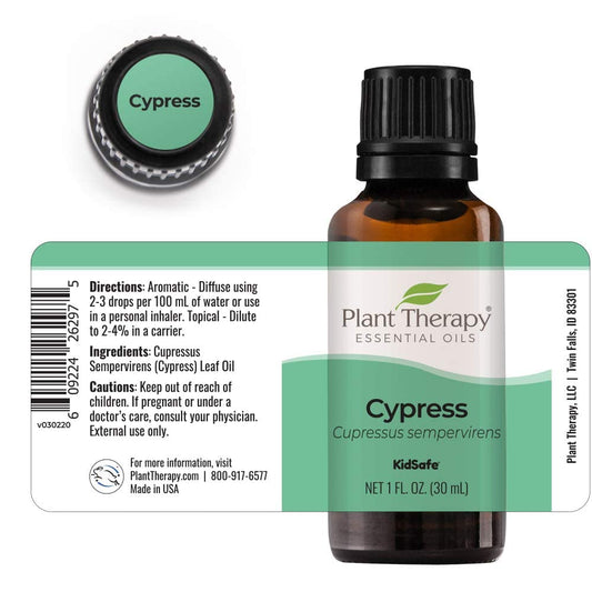 Plant Therapy Cypress Essential Oil 100% Pure, Undiluted, Natural Aromatherapy, Therapeutic Grade 30 Ml (1 Oz)