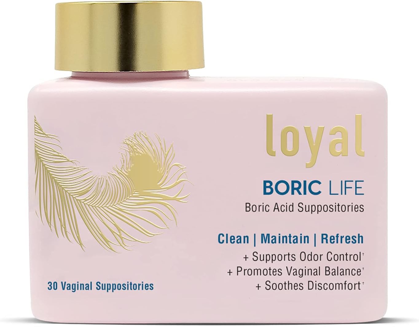 Loyal Boric Life Vaginal Suppositories 600Mg – Supports Odor Control, Vaginal Balance & Freshness – 30 Count, Made In Usa