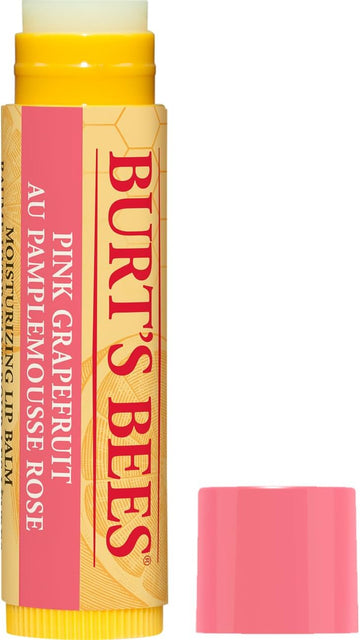 Burt'S Bees Lip Balm Pink Grapefruit, Moisturising Lip Balm With Beeswax & Vitamin E, 100% Natural Origin, 4.25G
