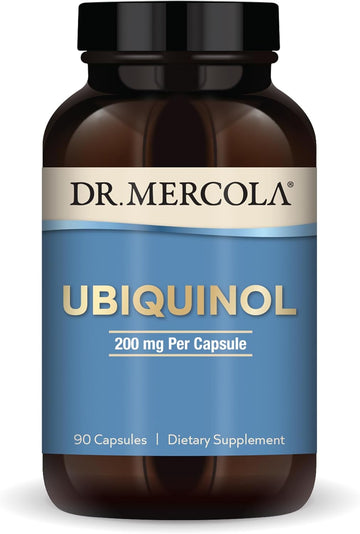 Dr. Mercola Ubiquinol, 90 Servings (90 Capsules), 200 Mg Per Capsule, Dietary Supplement, Supports Energy Production, Non-Gmo