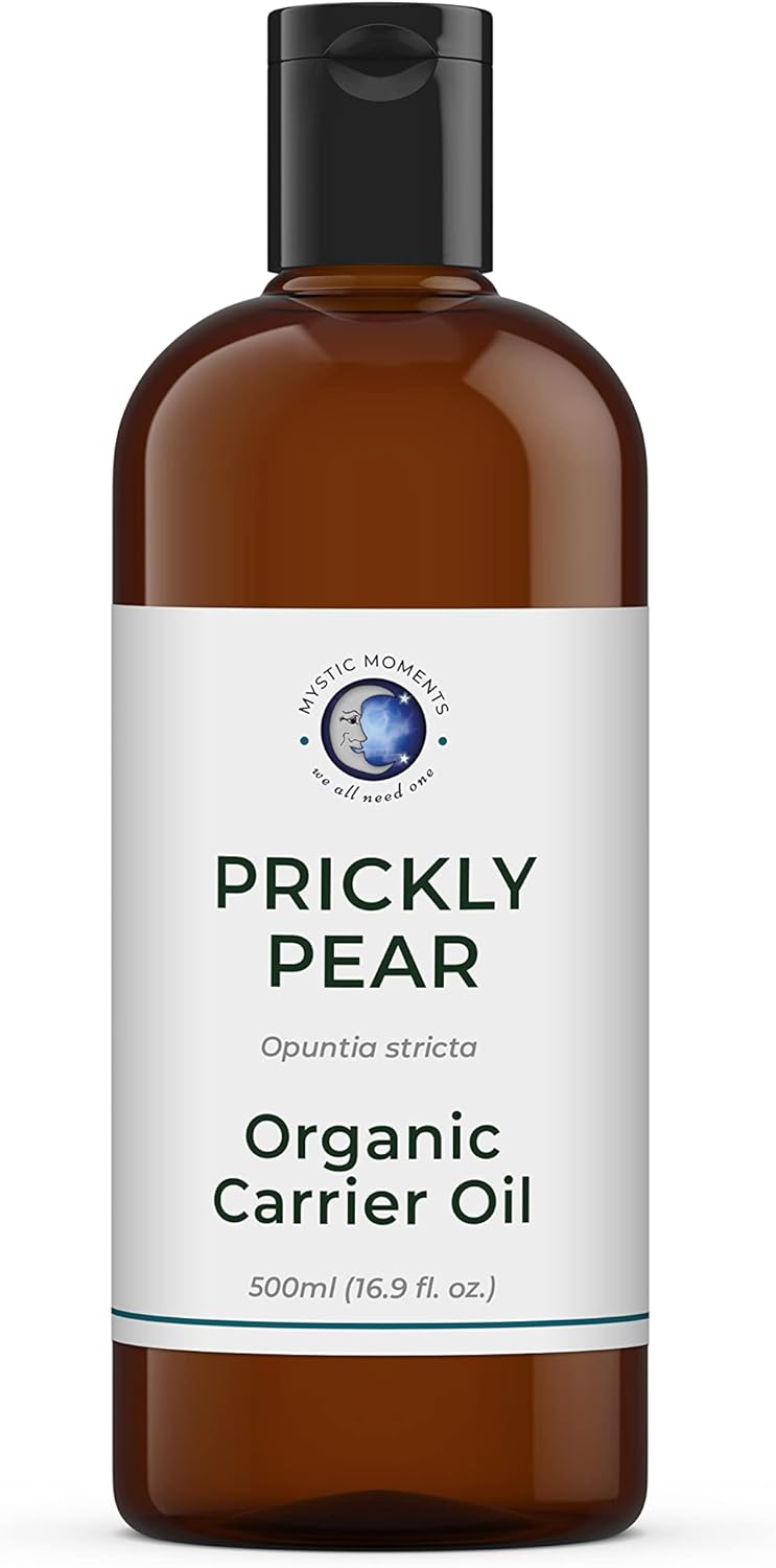 Mystic Moments | Organic Prickly Pear Carrier Oil 500ml - Pure & Natural Oil Perfect for Hair, Face, Nails, Aromatherapy, Massage and Oil Dilution Vegan GMO Free