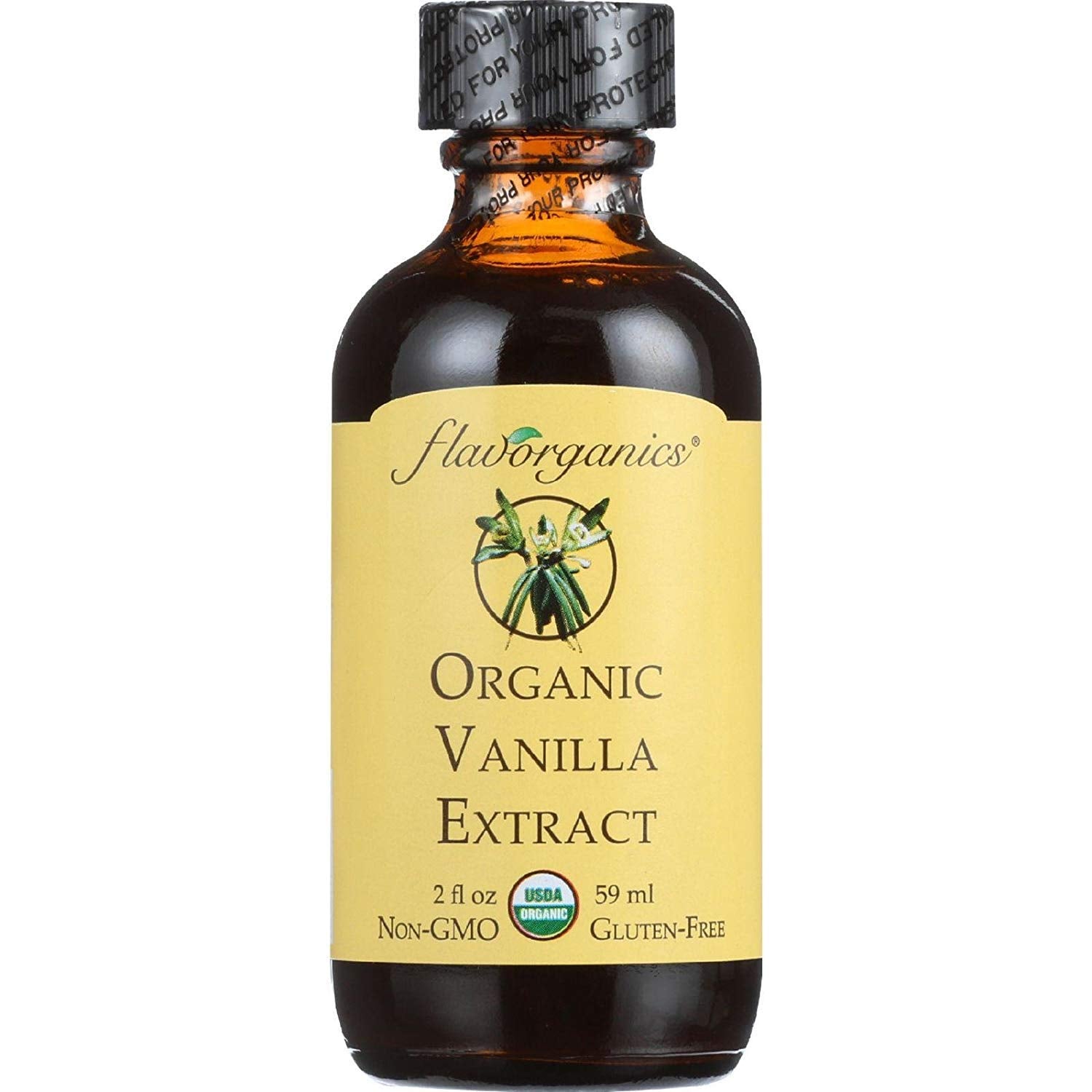 Flavorganics Organic Vanilla Extract - 2 Fz - Cs X12 : Grocery & Gourmet Food