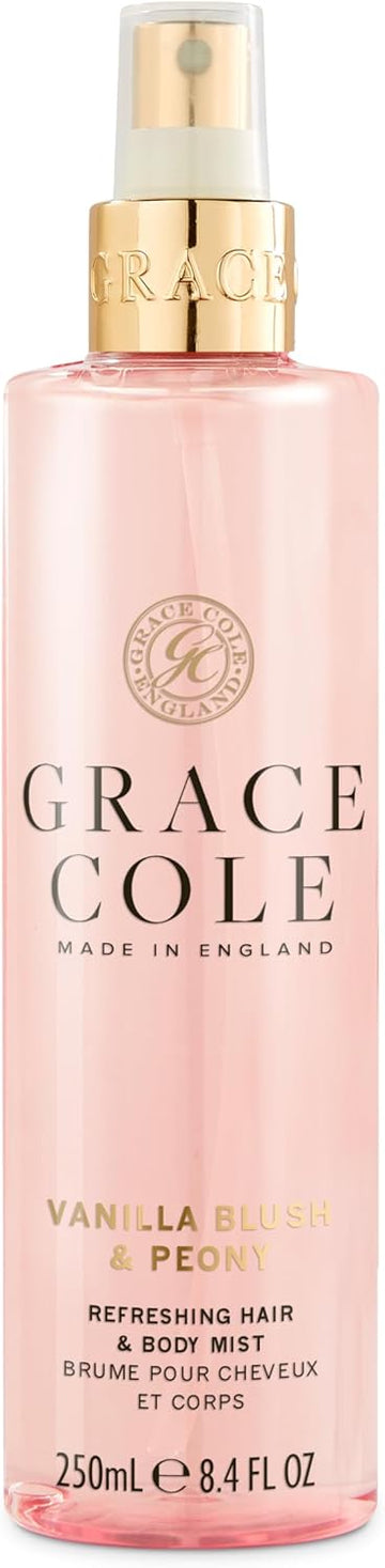 Grace Cole Body Spray 250Ml - Wild Fig & Pink Cedar Fragrance - Womens Hair & Body Mist - Refreshing, Moisturising Spray With Essential Oils - Vegan - Made In England