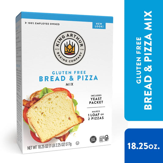 King Arthur, Gluten-Free Bread and Pizza Mix, Gluten-Free, Non-GMO Project Verified, Certified Kosher, 18.25 Ounces