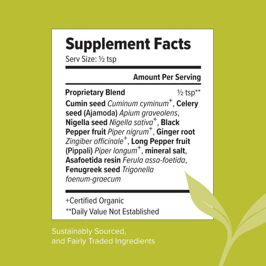 Banyan Botanicals Hingvastak Powder – Organic Hingvastak with Gluten Free Asafoetida & Herbs for Digestion – Supports a Healthy Digestive System* – 1/2  – Non-GMO, Sustainably Sourced, Gluten Free