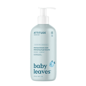 ATTITUDE 2-in-1 Shampoo and Body Wash for Baby, EWG Verified, Dermatologically Tested, Vegan, Good Night, 16 Fl Oz
