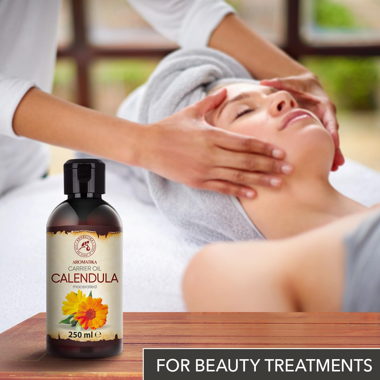 Calendula Oil 8.5 Fl Oz (250Ml) - Calendula Officinalis Flower Extract – Infused - Almond Oil Base - 100% Pure & Natural - Marigold Oil – Benefits For Skin, Nails, Hair, Face, Body : Beauty & Personal Care