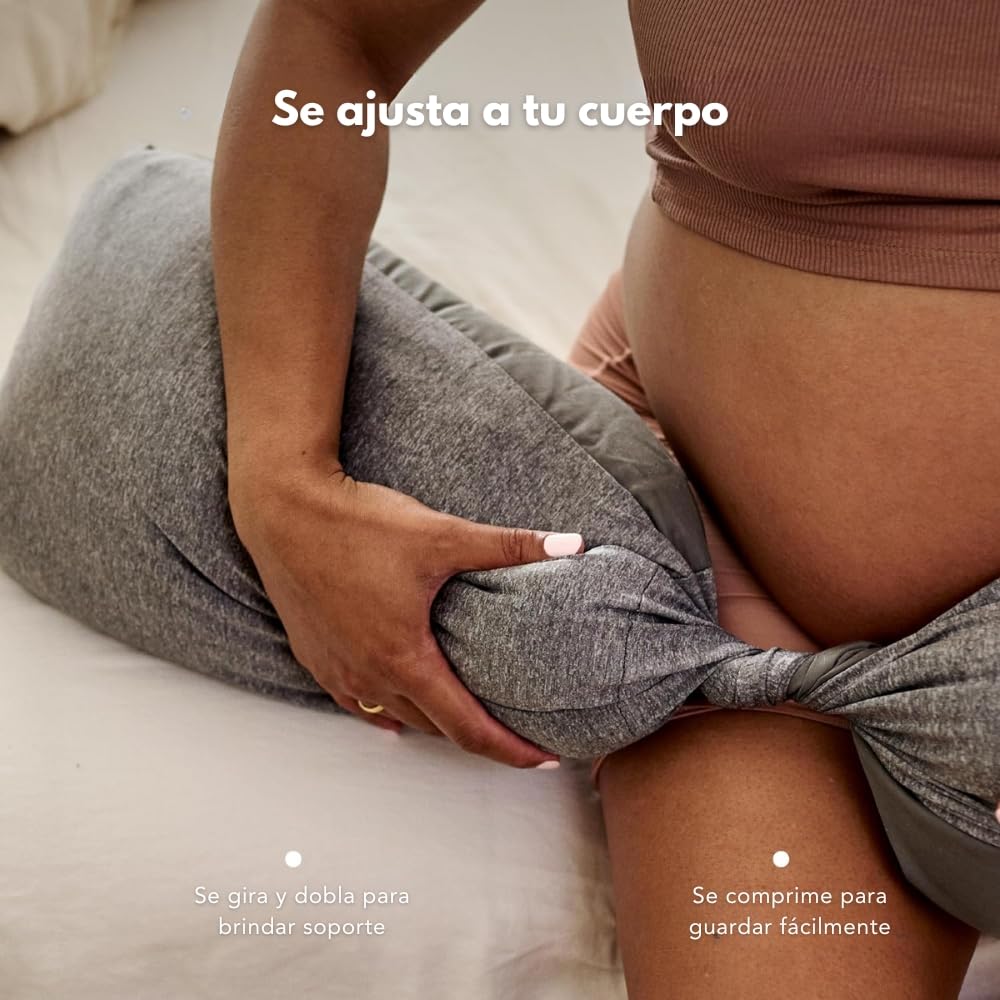 Frida Mom Pregnancy Pillow, Body Pillow, Cooling Pillow, Adjustable for Comfortable Sleep and Pregnancy Belly Support, Back Support, and Leg Support, Gray : Baby