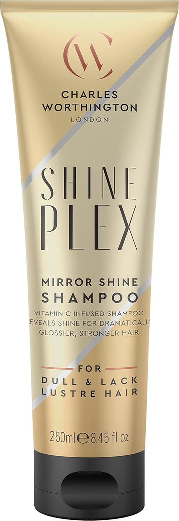 Charles Worthington Shineplex Mirror Shine Shampoo, For Dull Hair, Nourishing Shampoo For Frizzy Hair, Salon Shampoo To Boost Shine 250 Ml