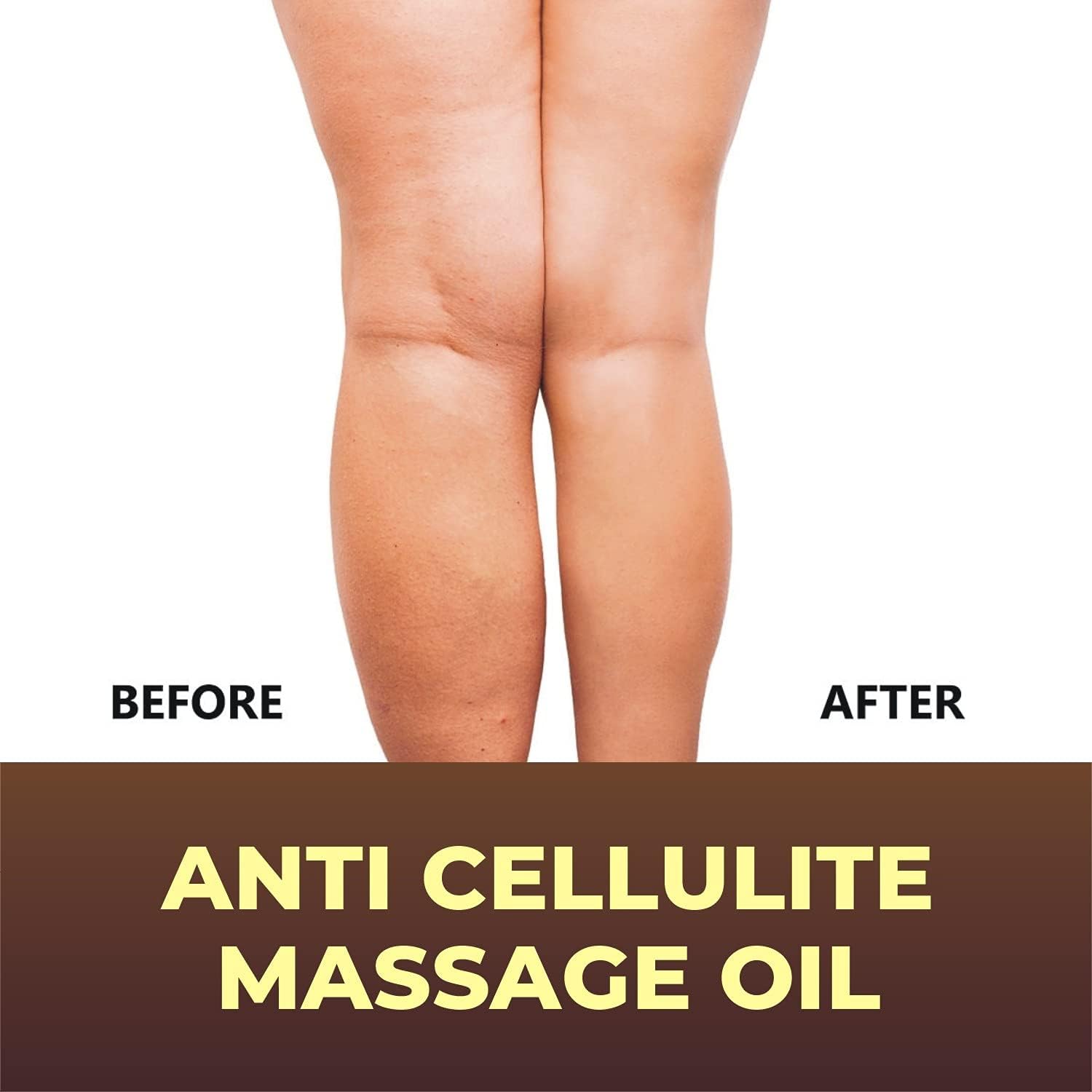 Anti Cellulite Massage Oil - Infused w/Collagen & Stem Cell - 100% Nat