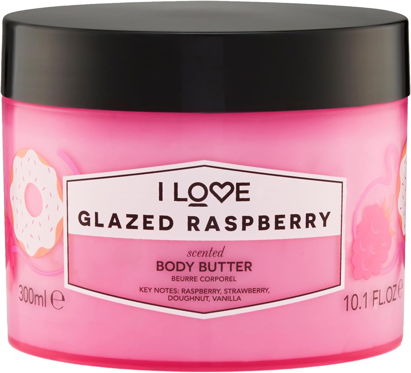 I Love Signature Glazed Raspberry Scented Body Butter, Packed With Shea Butter & Coconut Oil To Regenerate & Nourish The Skin, Vegan-Friendly - 300Ml