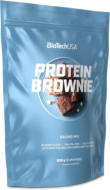 Biotechusa Protein Brownie, Baking Mix With Collagen, Whey Proteins And Sweeteners, 600 G, Chocolate