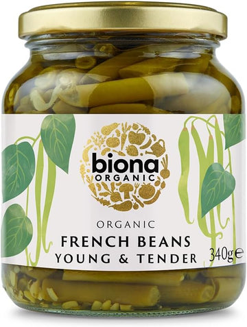 Biona Organic Jarred French Beans 340g (Pack of 6)