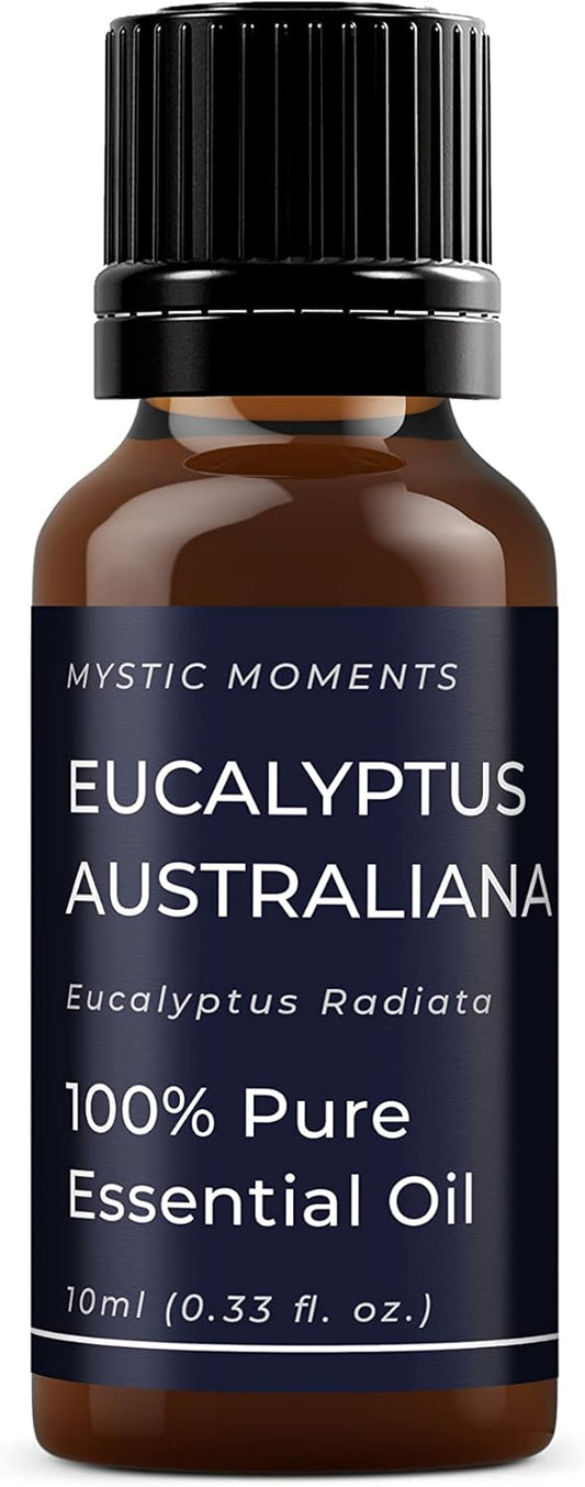 Mystic Moments | Eucalyptus Australiana Essential Oil 10ml - Pure & Natural oil for Diffusers, Aromatherapy & Massage Blends Vegan GMO Free