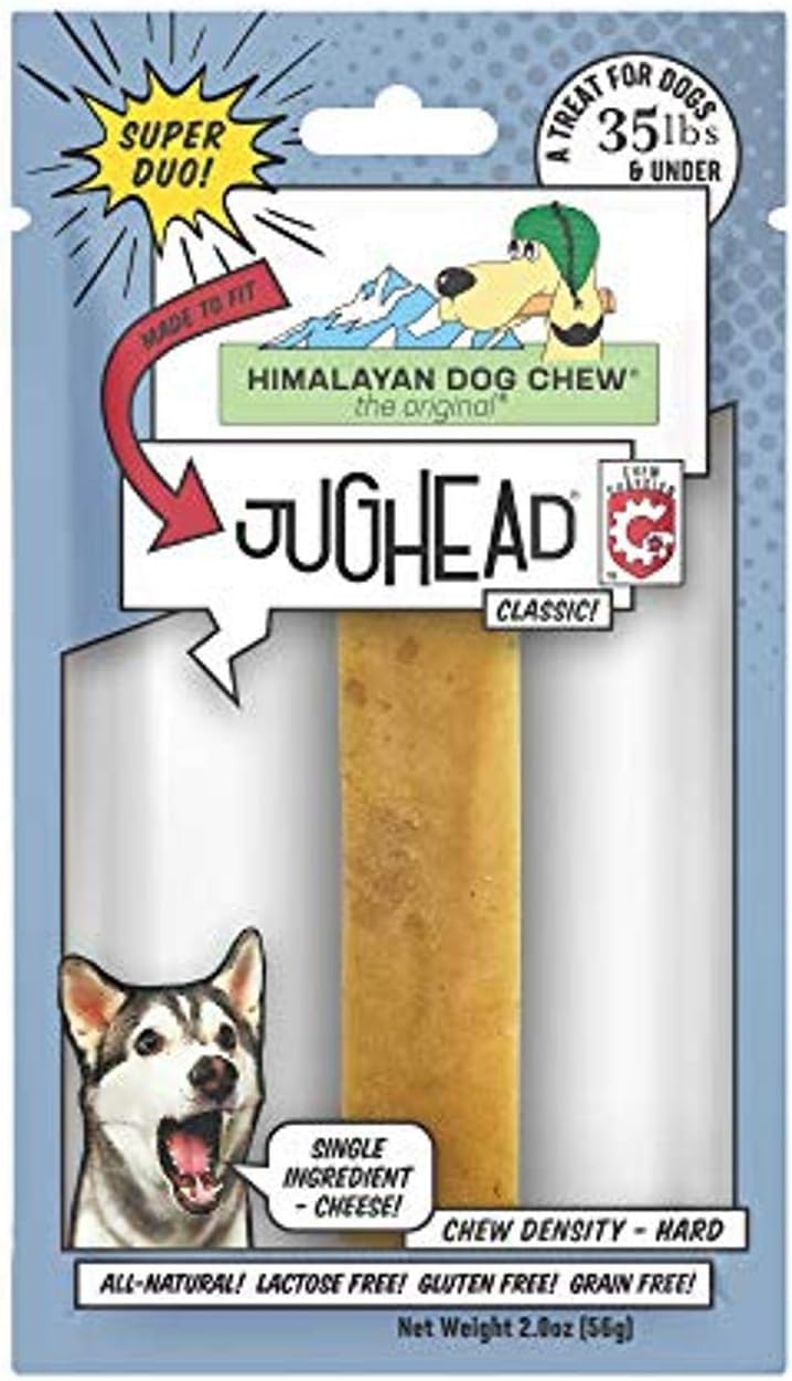 Himalayan Pet Supply Jughead Classis Cheese Chew Insert, 100% Natural, Long Lasting, Gluten Free, Healthy & Safe Dog Treats, Lactose & Grain Free, Protein Rich, Dogs 35 Lbs And Under, Small