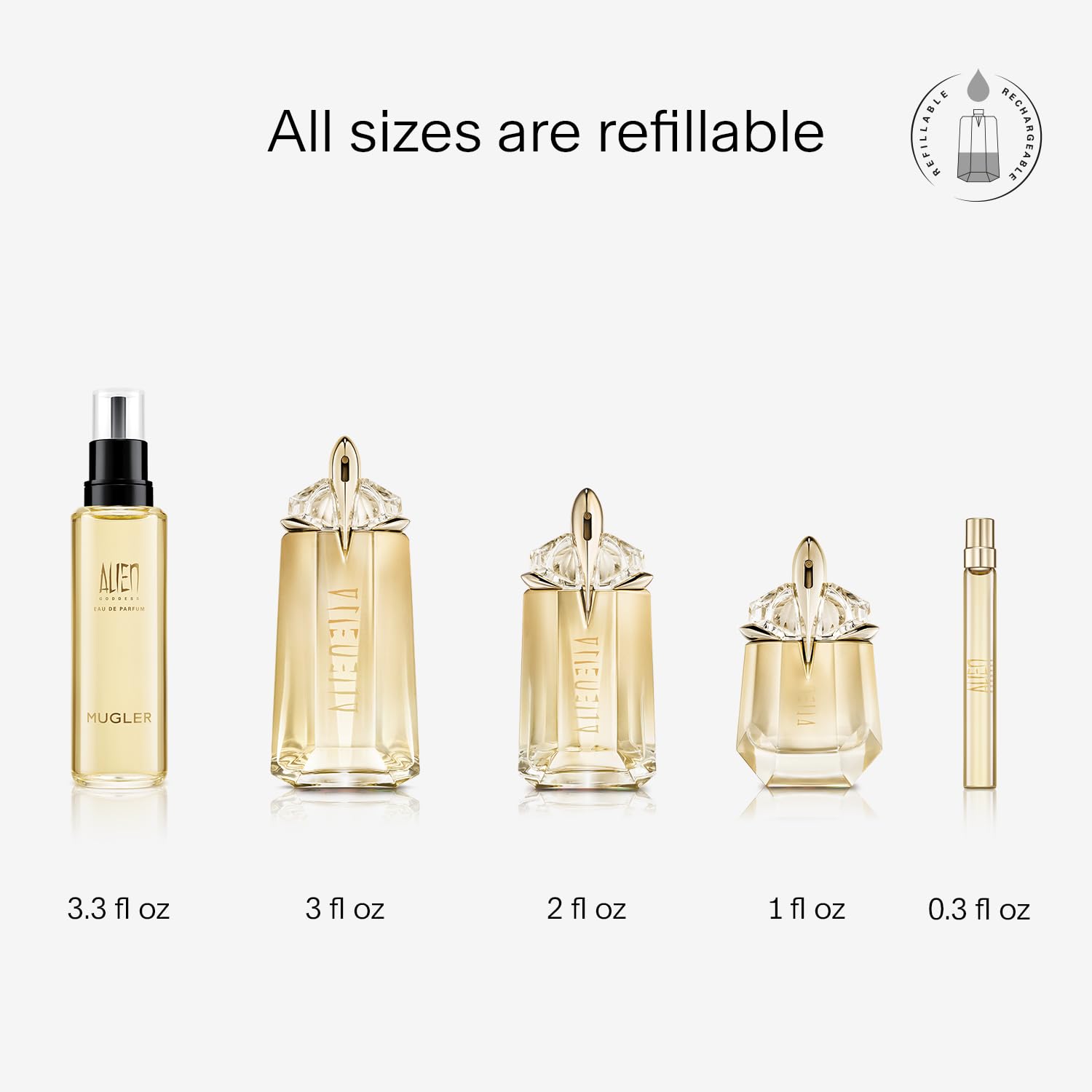 Mugler Alien Goddess - Eau De Parfum - Women'S Perfume - Floral & Woody - With Bergamot, Jasmine, And Vanilla - Long Lasting Fragrance - Travel Size - 0.33 Fl Oz : Beauty & Personal Care